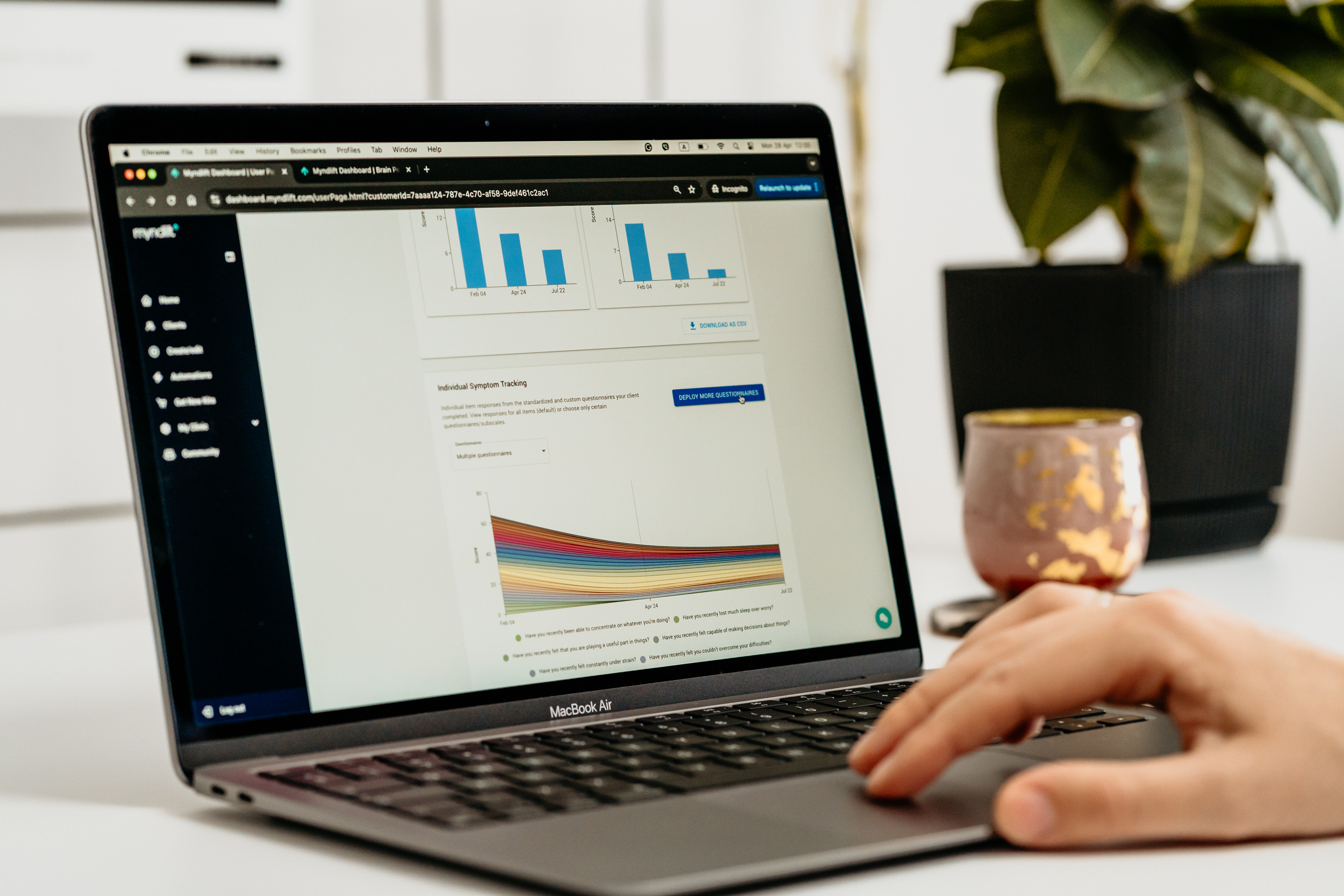 Myndlift dashboard showing brainwave training progress
